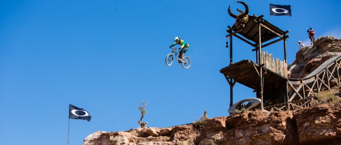 Antoine Bizet in Action beim MTB Slopestyle RED BULL RAMPAGE