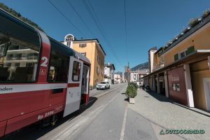 Le Prese Bahnhof auf der Strasse