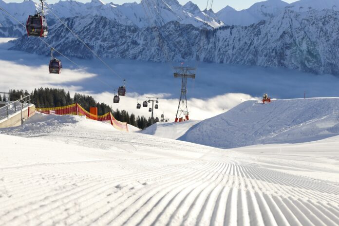 Die Fellhornbahn in Oberstdorf im Winter
