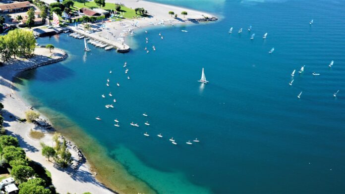 Surfrevier in Torbole am Gardasee Surfrevier in Torbole am Gardasee