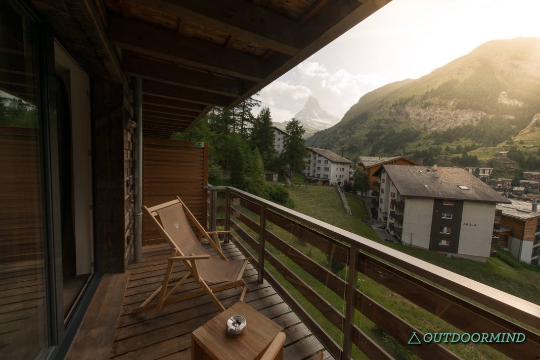 Balkon mit Blick auf das Matterhorn im CERVO